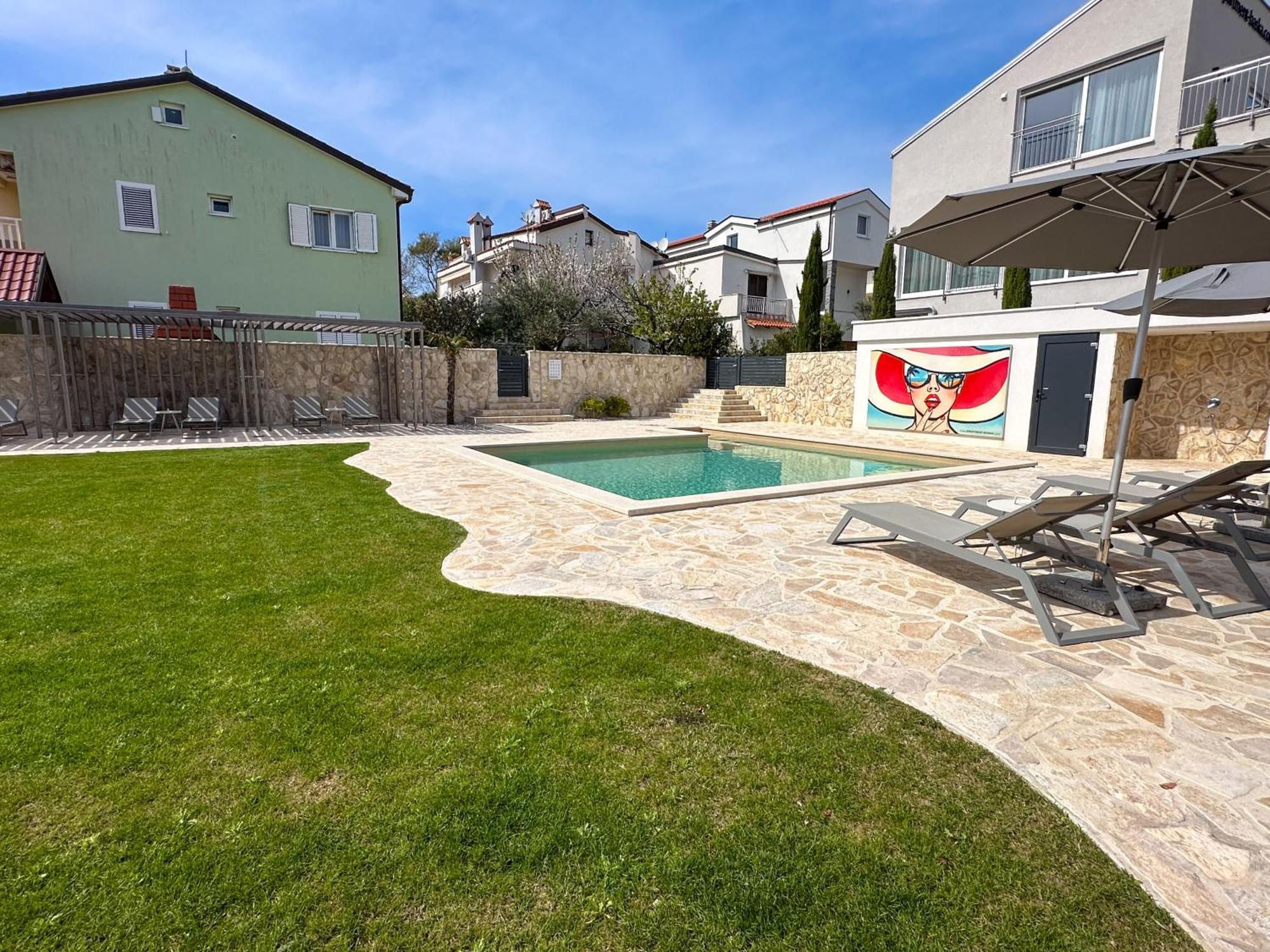 Apartment Baska Mit Poolarea - Krk, Kroatien Exterior photo