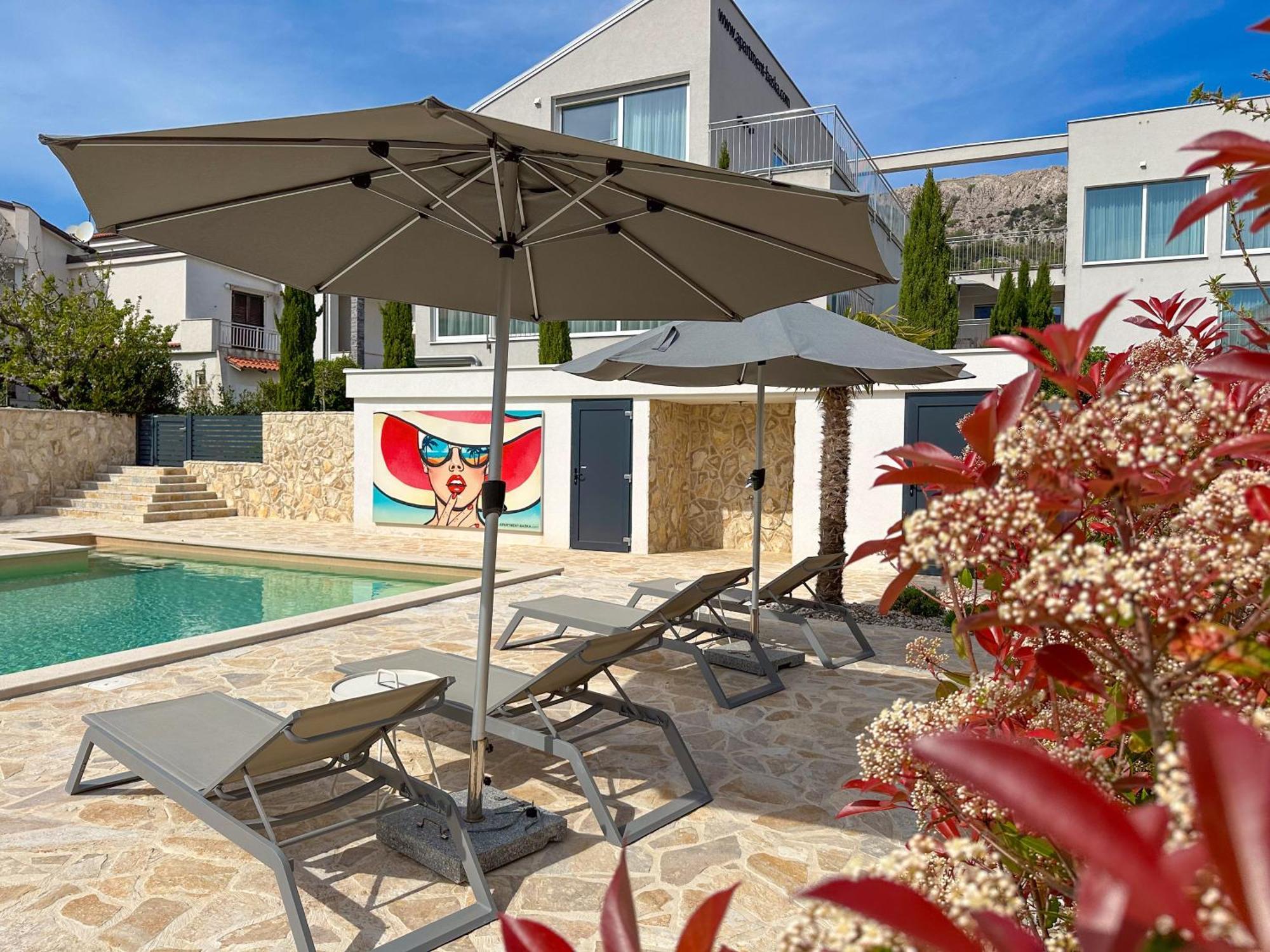 Apartment Baska Mit Poolarea - Krk, Kroatien Exterior photo